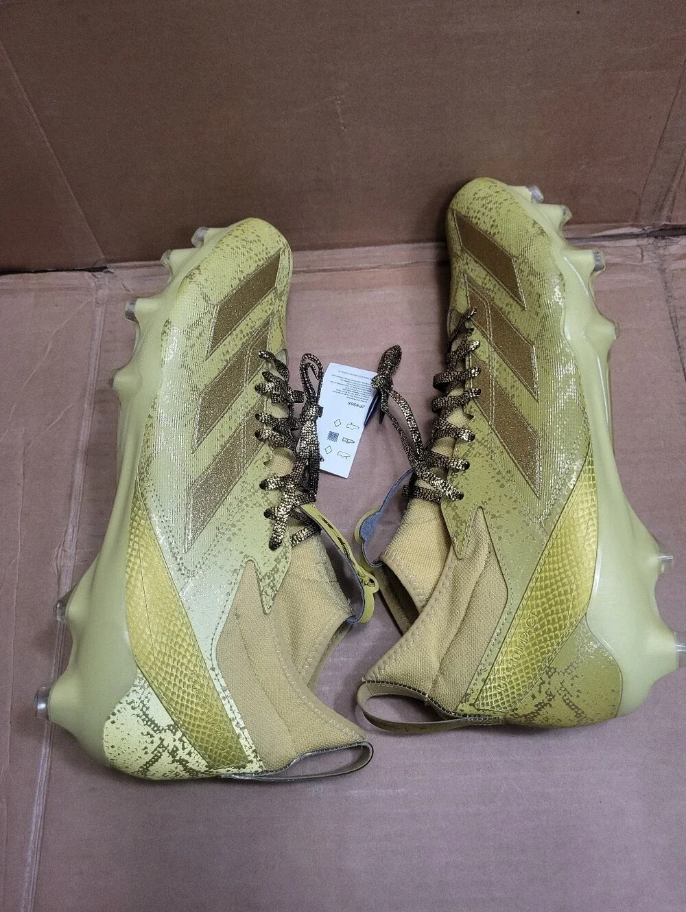 Adidas Adizero Impact Disney Cobra Gold Football Cleats Men Size 17 NWT